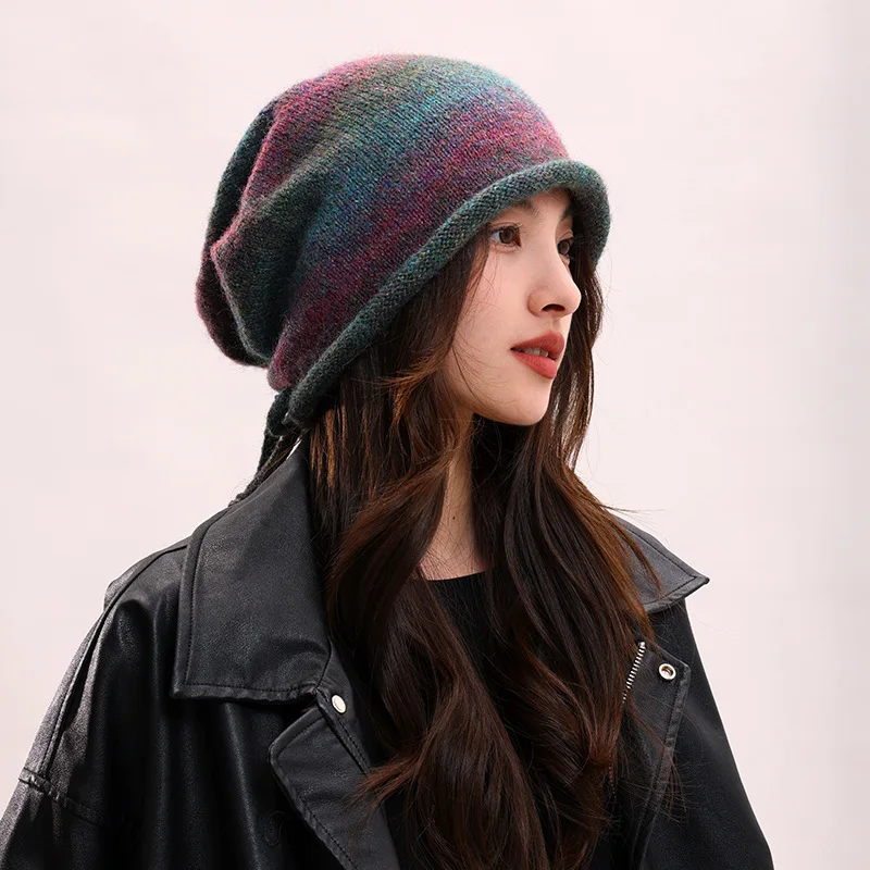 2024 Large Size Beanies Skullies Adult Unisex Soft Winter Autumn Hat for Women Stickers Hats Casual Outdoor Brand Sport Bonnet