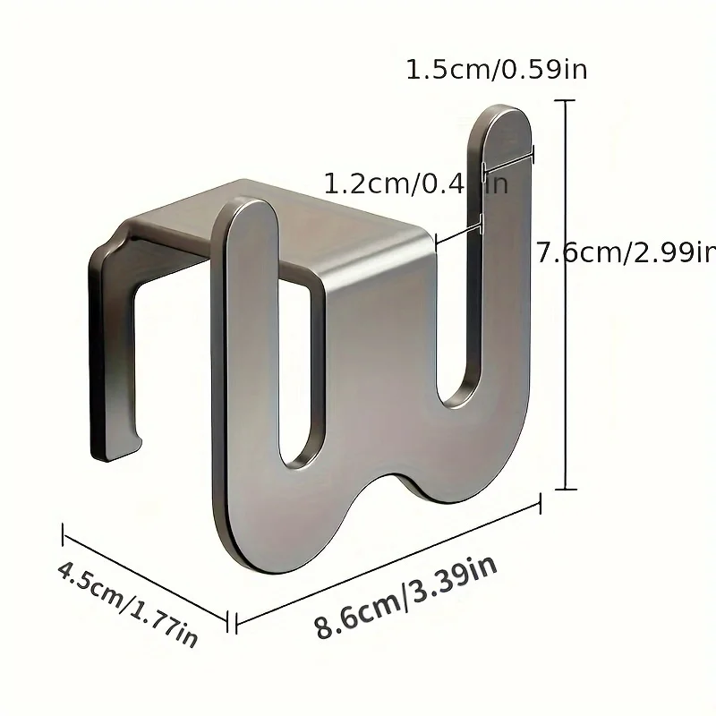 1/2/3PC No Punching Bathroom Shoe Rack Wall Mounted Slipper Rack Slipper Drying Hook Simple Door Back Foyer Hanging Rack view 6