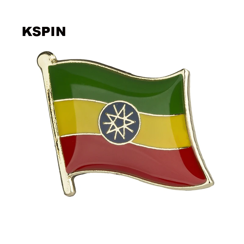 Ethiopia Flag Badge Brooch Natinal Lapel Pins Flag Lapel Pins Country Flag Badge