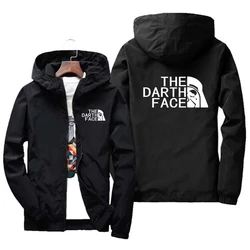 THE DARTH FACE Blouson aviateur pour hommes Veste à glissière coupe-vent pour hommes Veste de travail décontractée de printemps et d'automne Veste de sport à la mode S-7XL