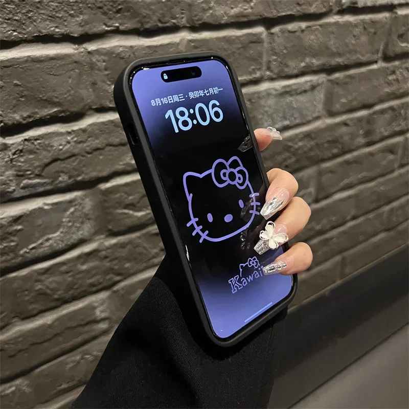 Funda de teléfono suave con bonito gato de dibujos animados para iPhone 15 16 Pro Max, fundas para iPhone 14 13 12 11 Pro Max XS Max XR X 7 8 Plus,