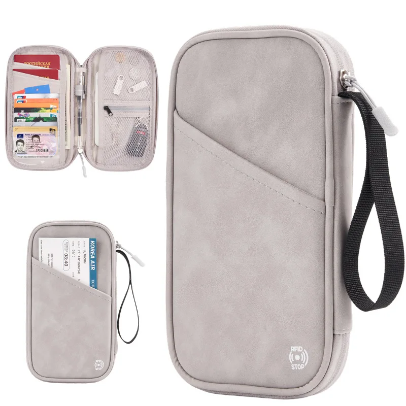 

New Travel Passport Protective Bag anti-theft RFID multi-functional Passport Holder Portable Document Collection Card Bag wallet