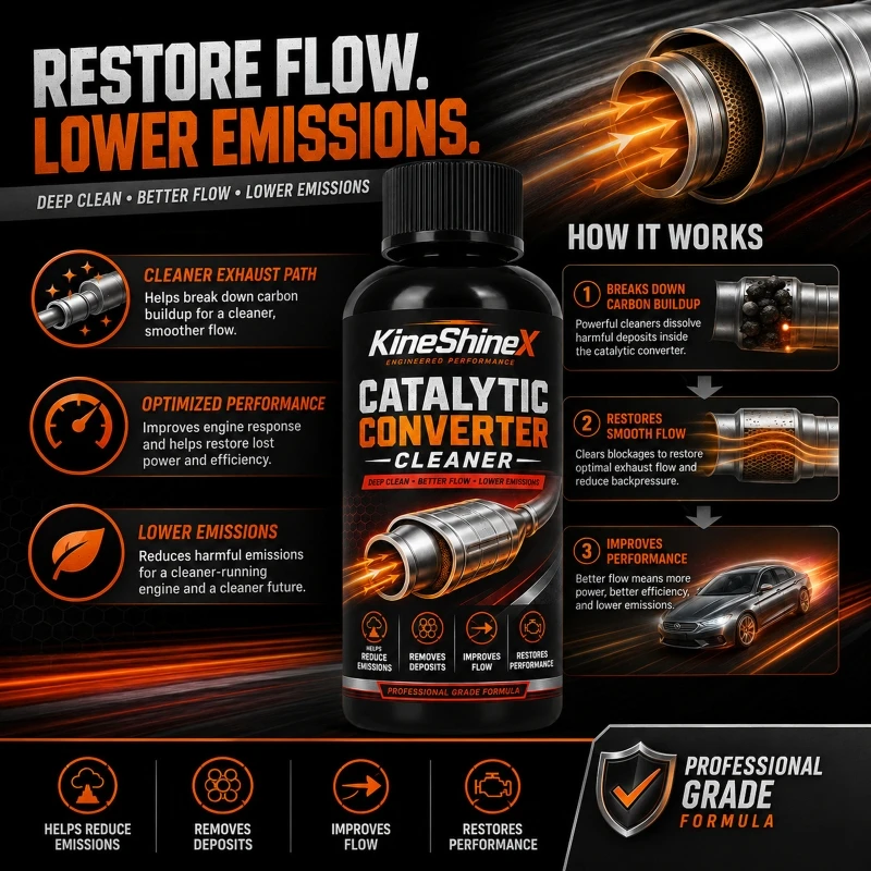 Catalytic Converter Cleaner, 30 Liquid Formula for Carbon Deposit Maintenance in Catalytic Converters and Automotive D7YA