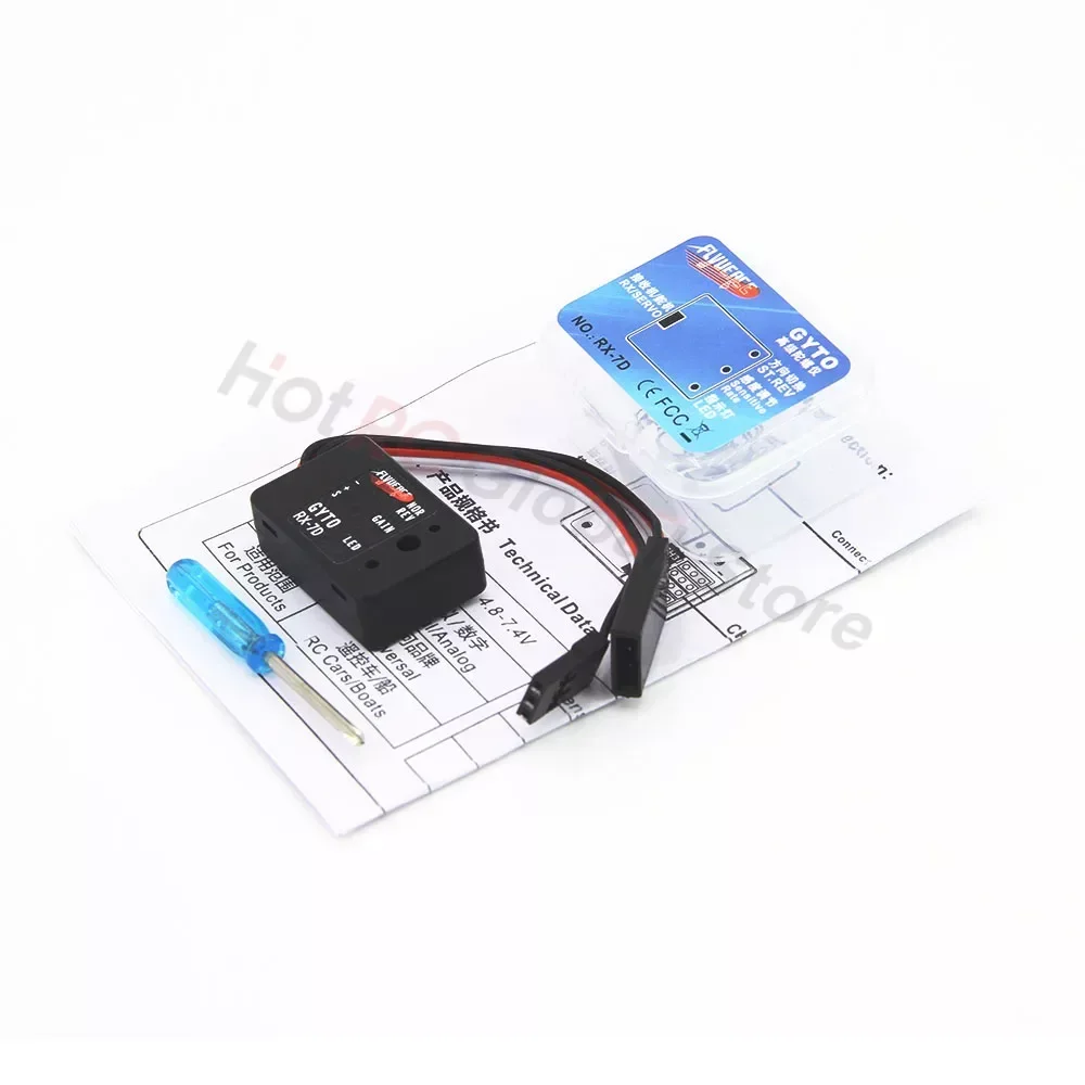 RX-7D pouvez-vous ro Scope Micro Mini pouvez-vous ro DC 4.8-7.4V pour RC Car Drift Racing Vehicle Boat Digital/Analog Universal Transmitter and Receiver