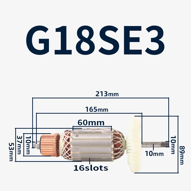 

Armature Rotor for Hitachi 180 230 G18SE3 Angle Grinder Polisher Armature Rotor Anchor Replacement Parts