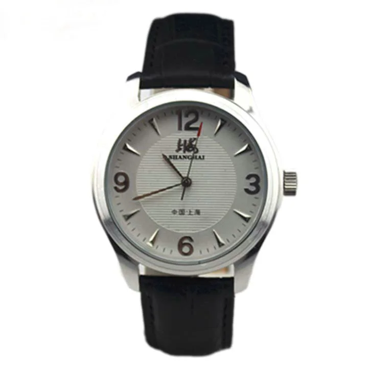 

Shanghai produces original retro glass stainless steel manual machinery casual business men's watch