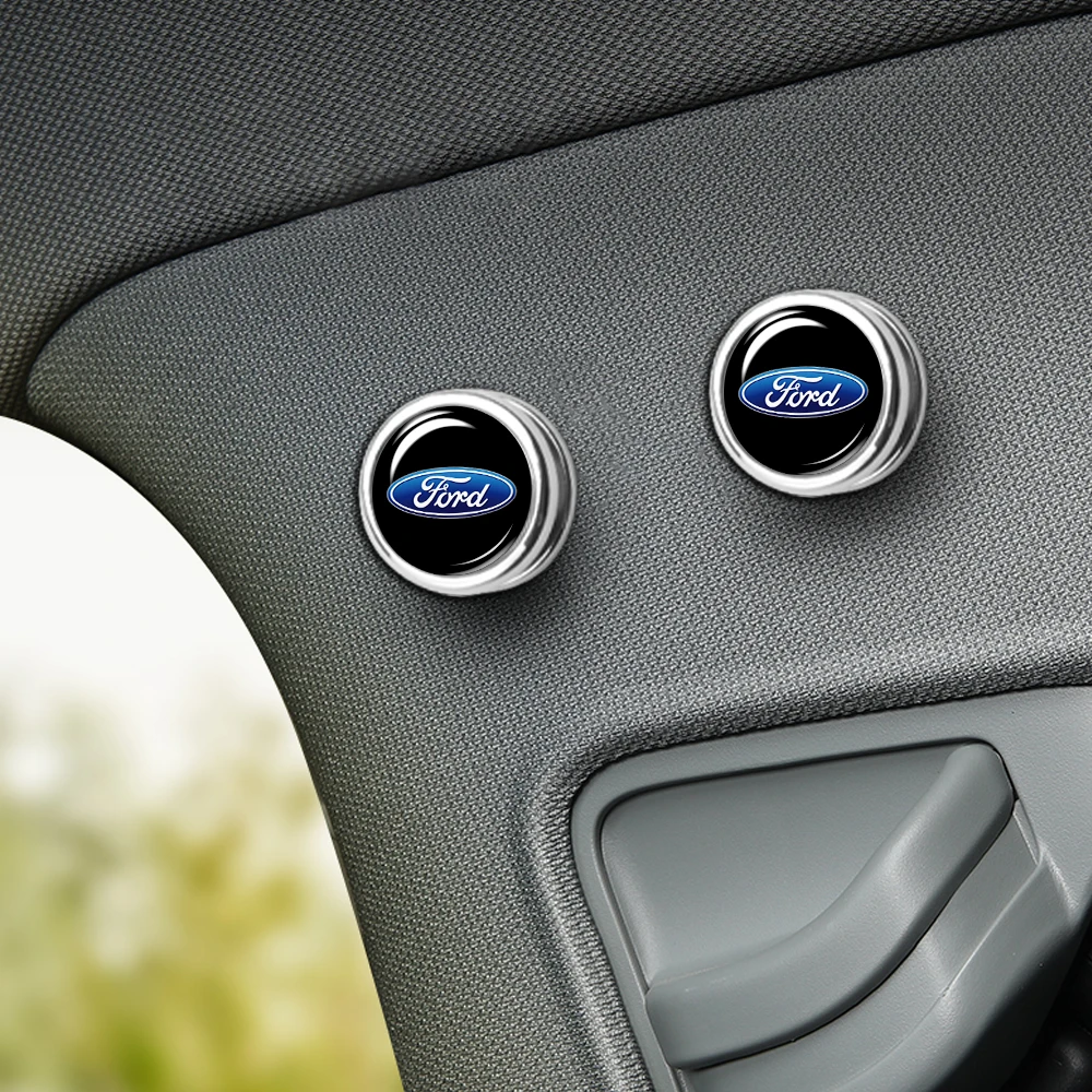 1/2 Stück 3D Metall Auto-Emblem Haken Selbstklebende Abzeichen-Haken für Ford Mustang Focus Mondeo Fiesta MK7 Kuga MK4 Everest Escape Edge
