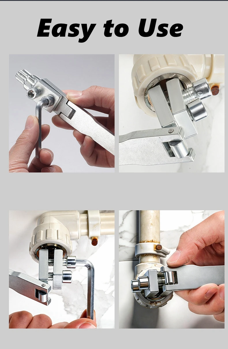 Broken Pipe Extractor Tool 4/6 Points Carbon Steel Easy Out Broken Screw Plumbing Tool For Bathroom Repair Basement Laundry Room