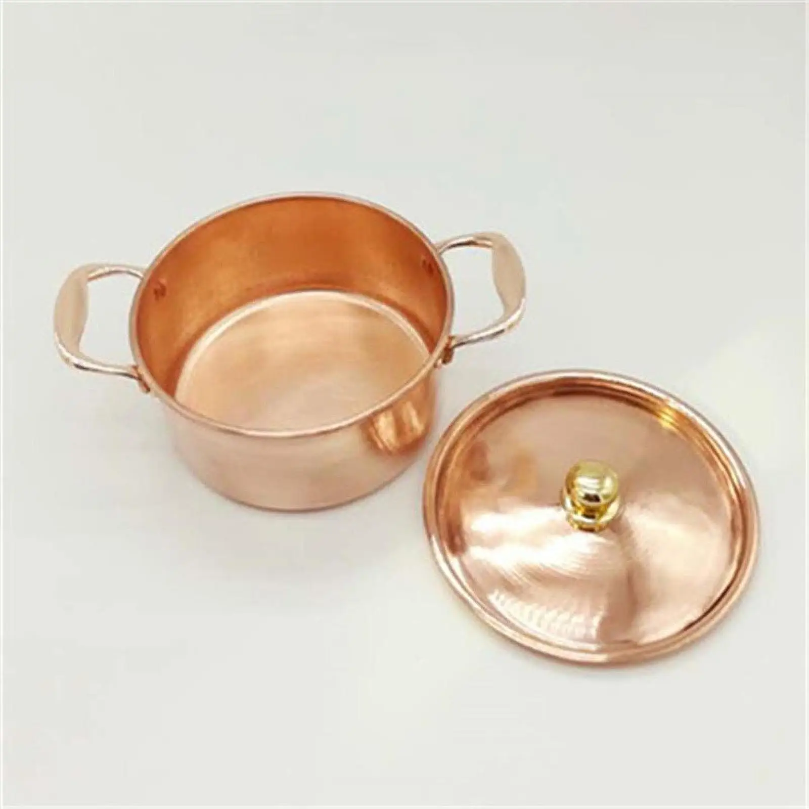 

Copper Pot with Lid Single Person Small Copper Hot Pot Saucepan Stew Pan Stockpot for Restaurant Home Kitchen Commercial Cooking