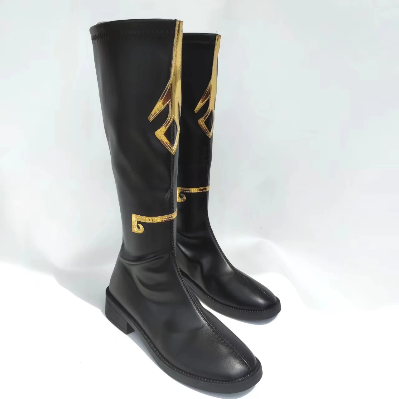 Fulujiacos Game Genshin Impact Lost Abyss Zhongli Cosplay Shoes Halloween Women Men New Long Boots