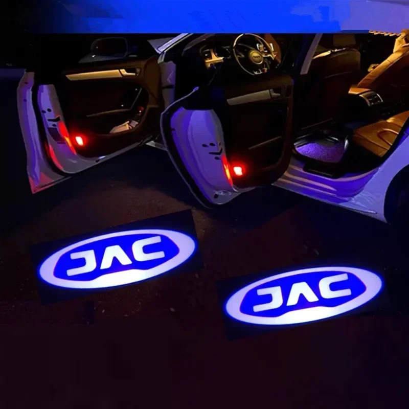 2Pcs LED Voiture Porte Logo Projecteur Lumiere Fantome Ombre Lumiere Pour For JAC Refine S3 s5 A30 a13 T6 t8 m4 M2 R3