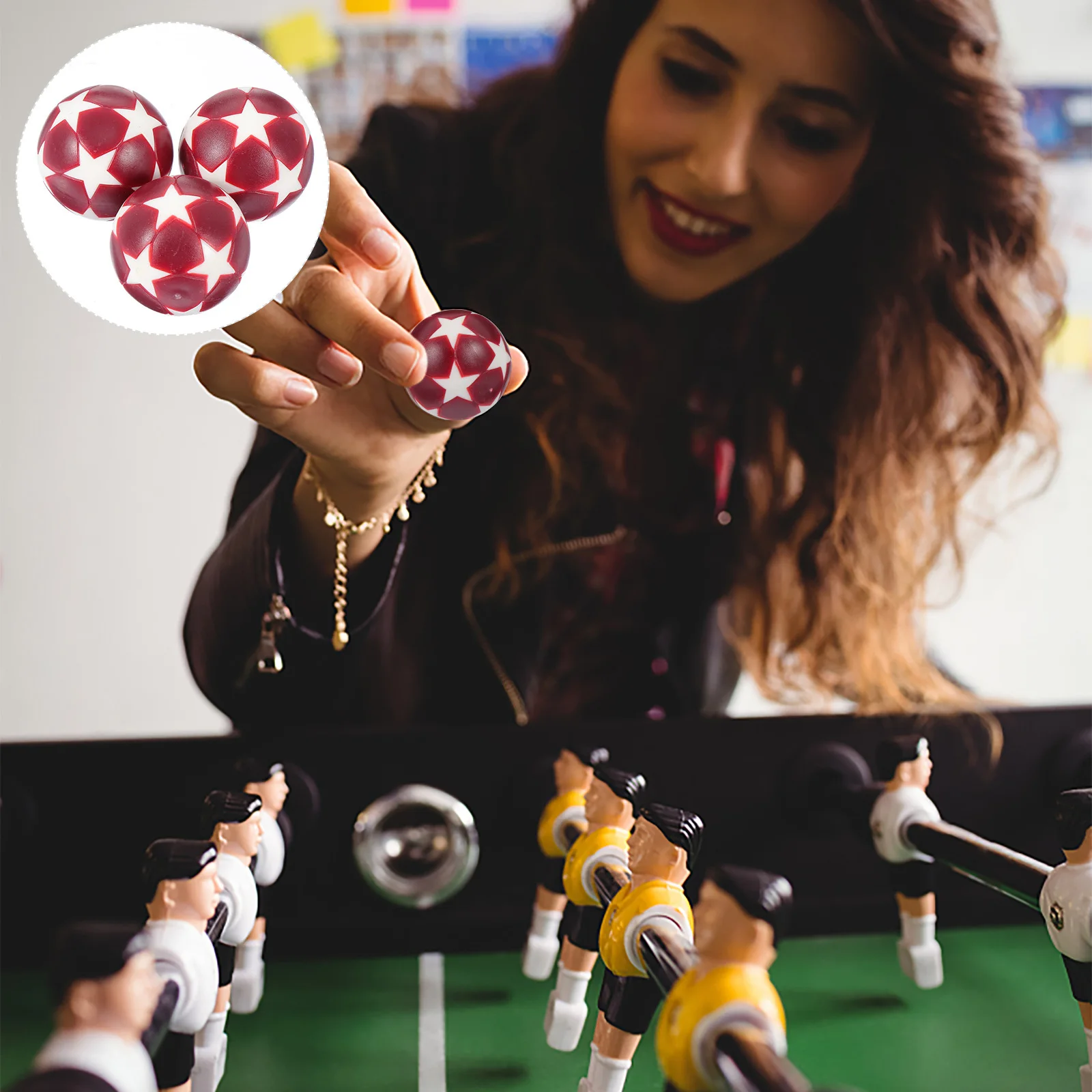 

10pcs Table Football Accessories Star Pattern Plastic Foosball Replacement For Table Soccer Mini Footballs Supply