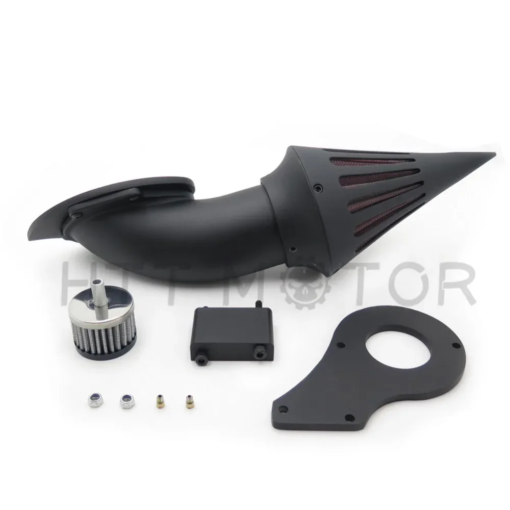 Kit de limpiador de aire de punta negra mate, entrada de filtro para Honda Shadow 600, Vlx600 1999-2013, piezas de motocicleta de mercado de