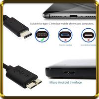 -A95Z 3X Hard Drive Cable,USB 3.1 Type-C Male To USB 3.0 Micro-B Male Data Cable For Tablet Phone