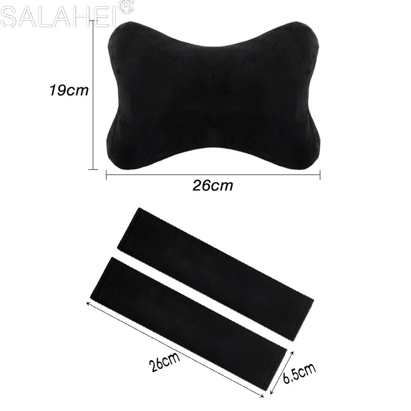 Car Headrest Neck Pillow Seat Belt Shoulder Pads Safety Cover for Renault RS Clio Scenic Logan Megane Koleos Sandero Safrane