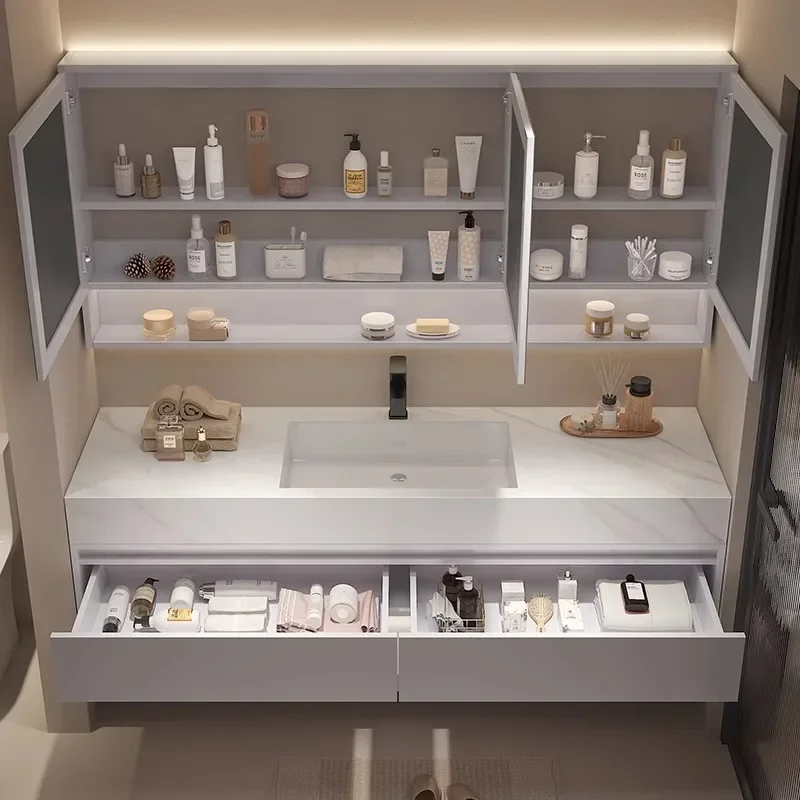 

Locker Bathroom Storage Cabinet With Drawers Vanity For Bathroom Accessories Organizer Cabinets Equipment For Washing Machine