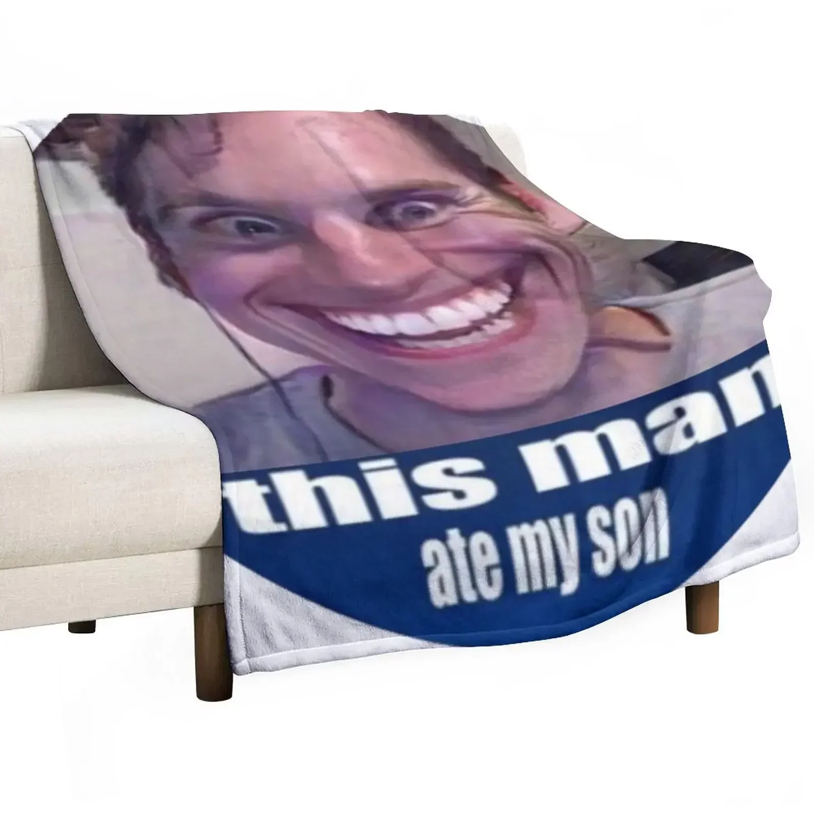 

jerma ate my son Throw Blanket for sofa Beach Sofa Quilt Blankets