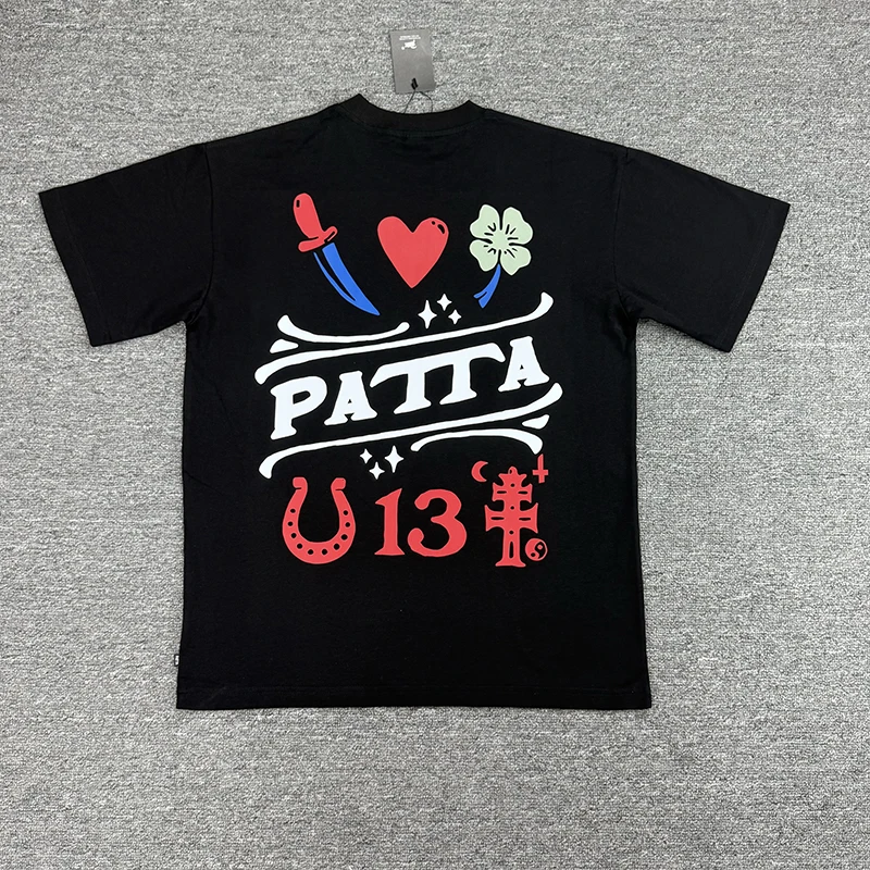 Men Women Summer New Patta Short Sleeve T-Shirt Loose Casual Versatile 100% Cotton t shirt Couple Tee