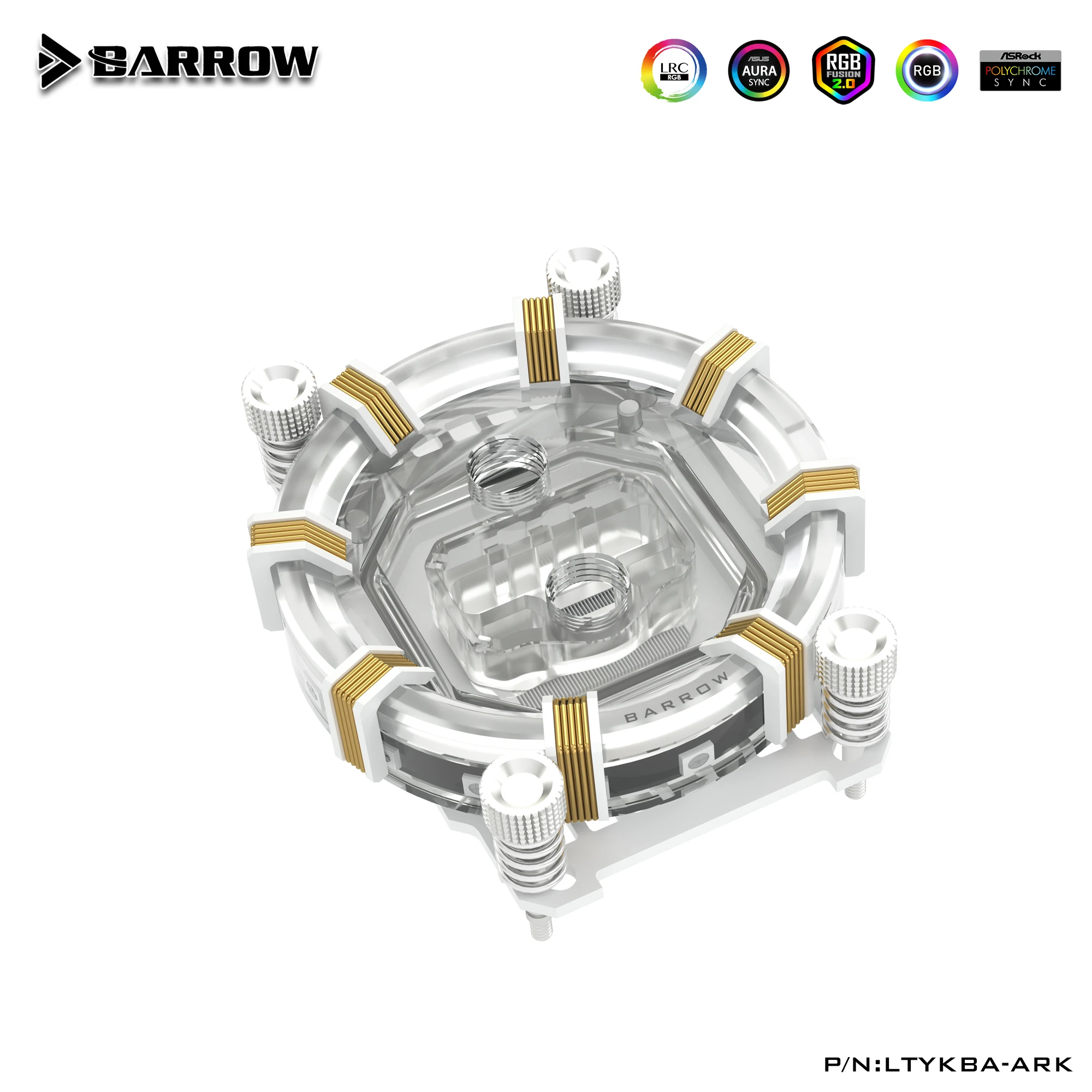 Barrow CPU Waterblock Cooler AM5 For AMD AM3 AM4 Copper Water Cooling ARGB 5V Round Limited Edition 0.4MM Waterway LTYKBA-ARK