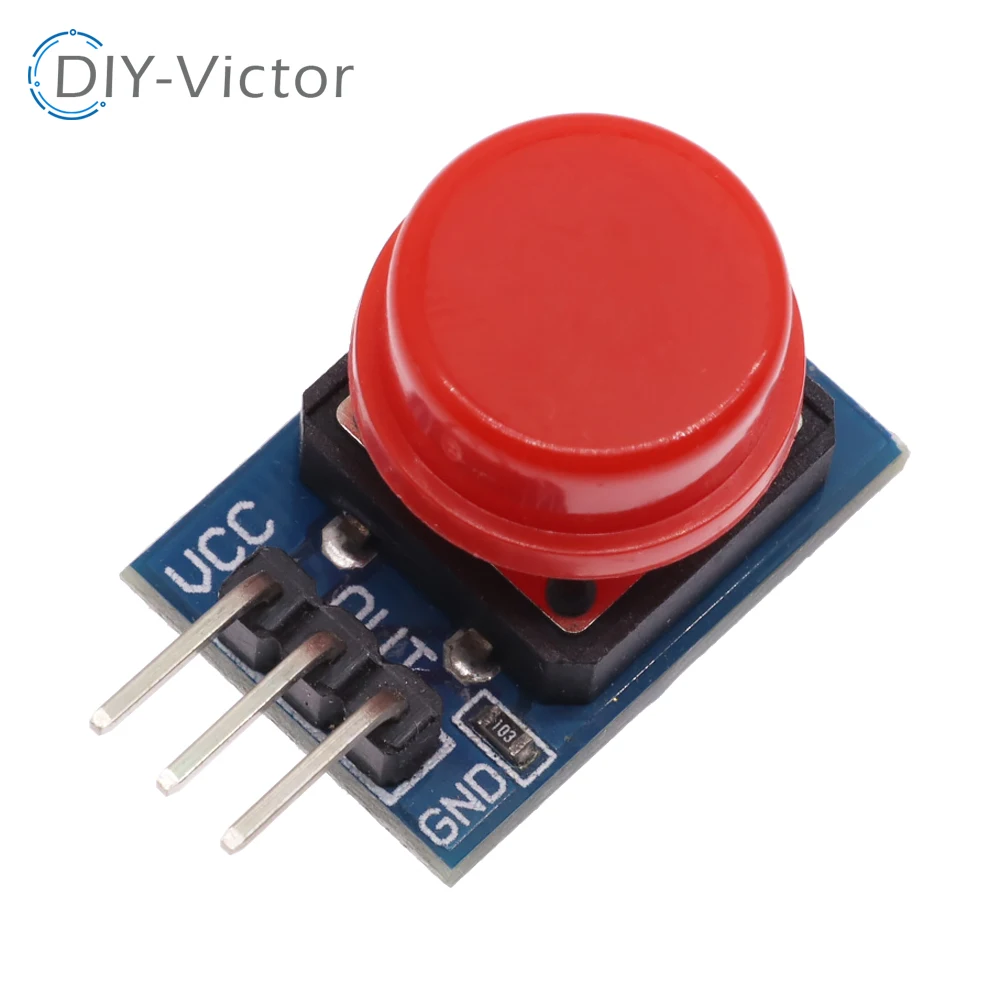 5/10PCS 12X12MM Big Key Micro Module Big Button Module Light Touch Switch Module with hat High level output For Arduino DIY Kit