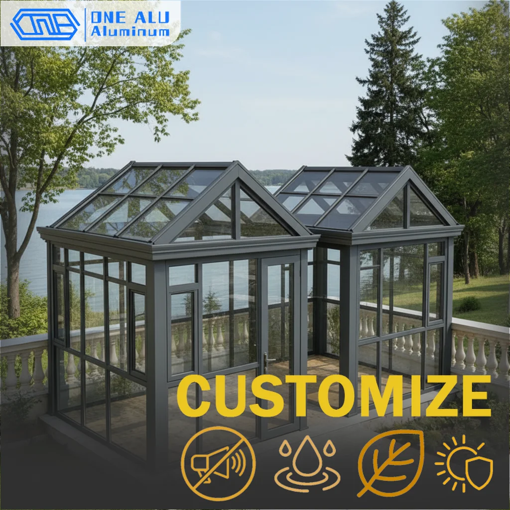 Luxury Solar Sunroom Double Glazed Windows Doors All Seasons Outdoor Portable Tempered Glass Poolside Hotel Resort