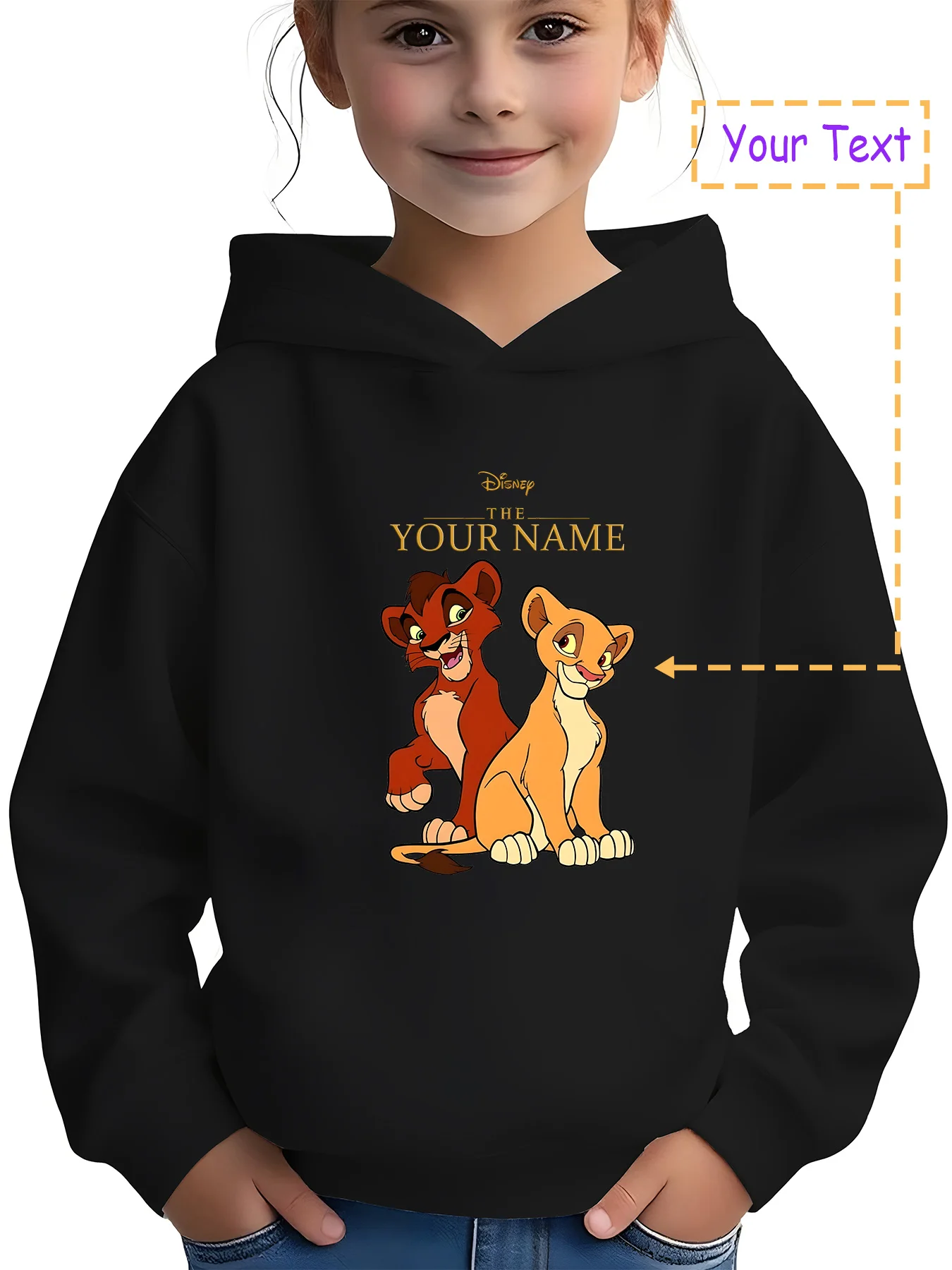 

MINISO Disney Winnie the Pooh Name Hoodie - Printed with Winnie the Pooh's various expressions, perfect for animation fans, week