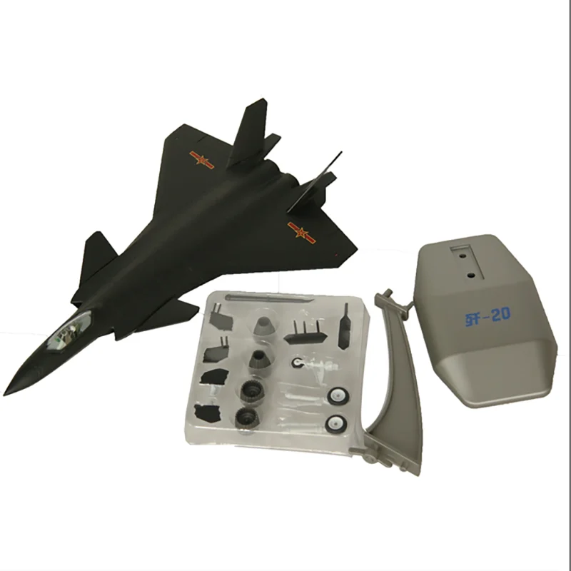 1:72 Scale Black J-20 Alloy Die Cast Militarized Combat Aircraft Model Simulation Military Aircraft Model Collection Toy Gift