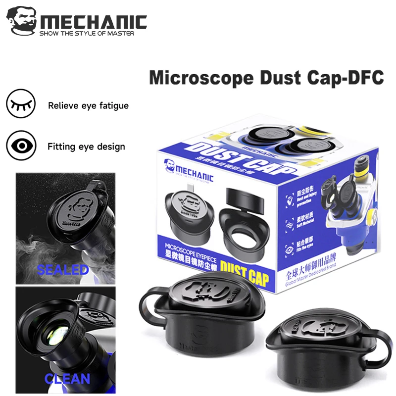 ‌MECHANIC DFC Microscope Dust Cover Soft Silicone Eye Protection Anti Dust Smoke Comfort Fit Reduces Eye Fatigue