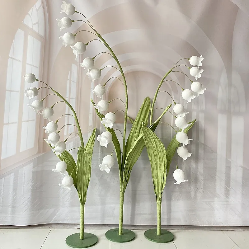 

Lily of the valley wedding flower large art installation wedding props road wind chimes flower