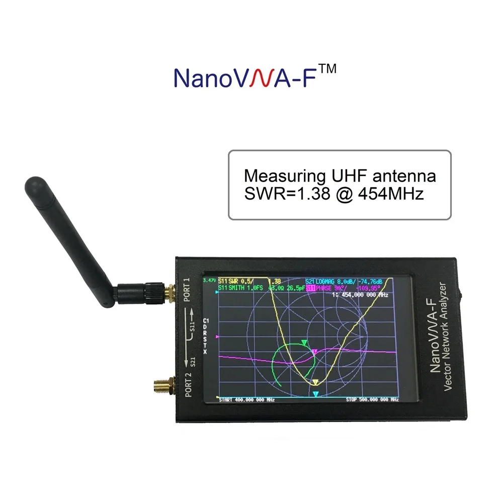 1.5GHz/3GHz NanoVNA-F / V2 VNA HF VHF UHF wektor analizator antenowy sieciowy 4.3 cal IPS LCD + metalowa obudowa + bateria 5000mAh