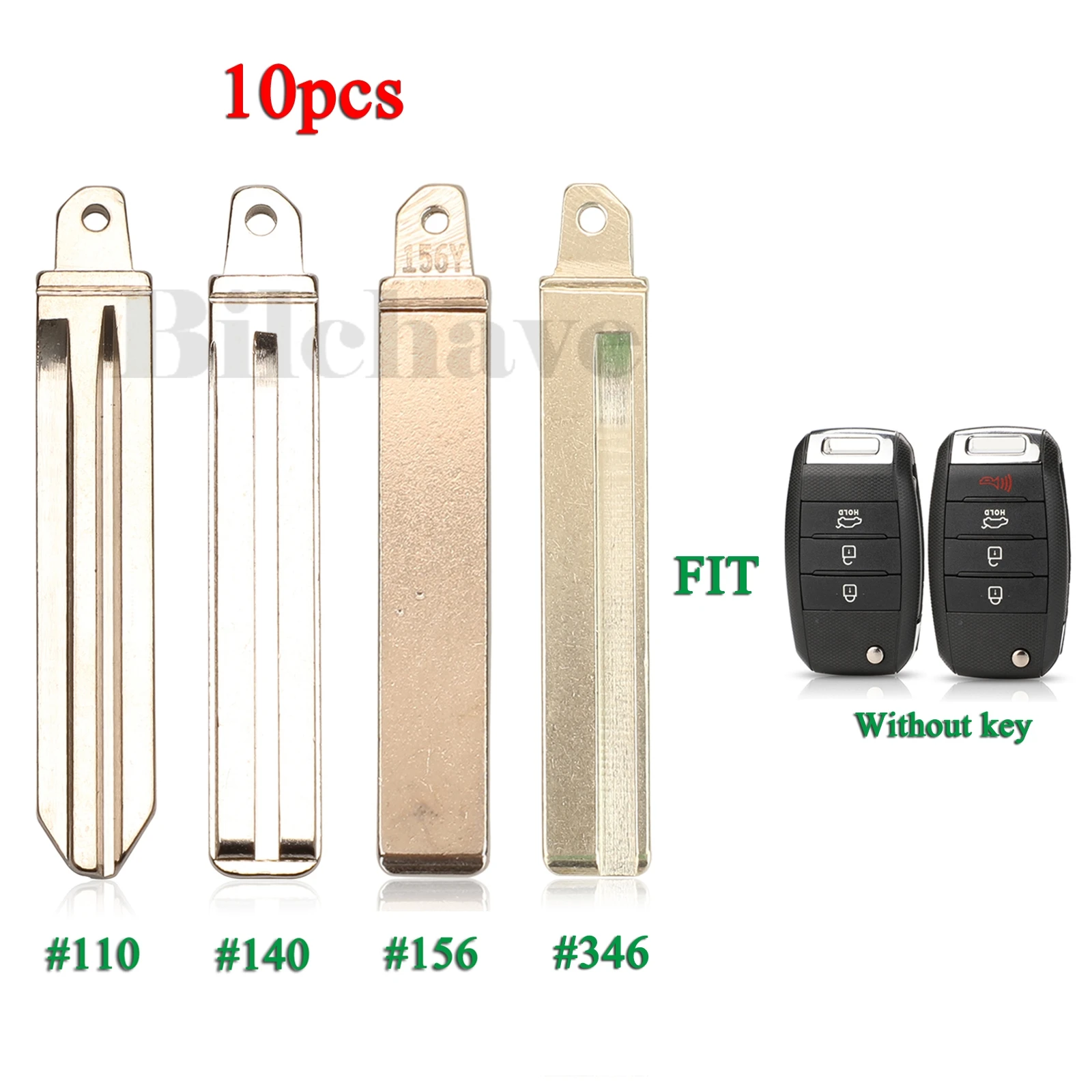 jingyuqin 10PCS Replacement For Hyundai Verna Kia K5 S522 YN HU134 HYN14R TOY40 HY20 Flip Remote Car Key Blade