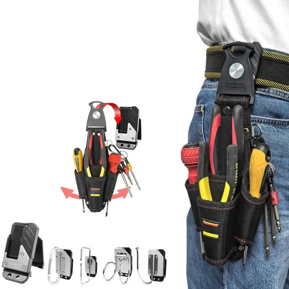 

Waist Hanging Nylon Tool Waist Bag Removable Waterproof Electrician Tools Storage Bag Waist Pockets Quick Release Nail Bag