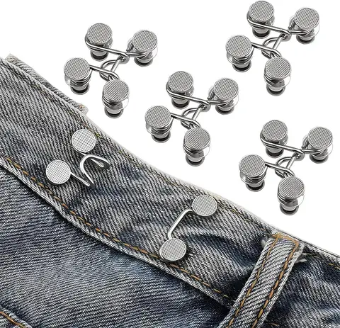 1/2/4 Pairs Jeans Button Tightener,Pant Waist Tightener, Button Pins for Jeans, Button for Jeans to Make Smaller Waist Tightener
