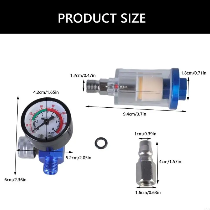 Regulador 1/4 pulgada y filtro separador agua aceite integral para herramienta