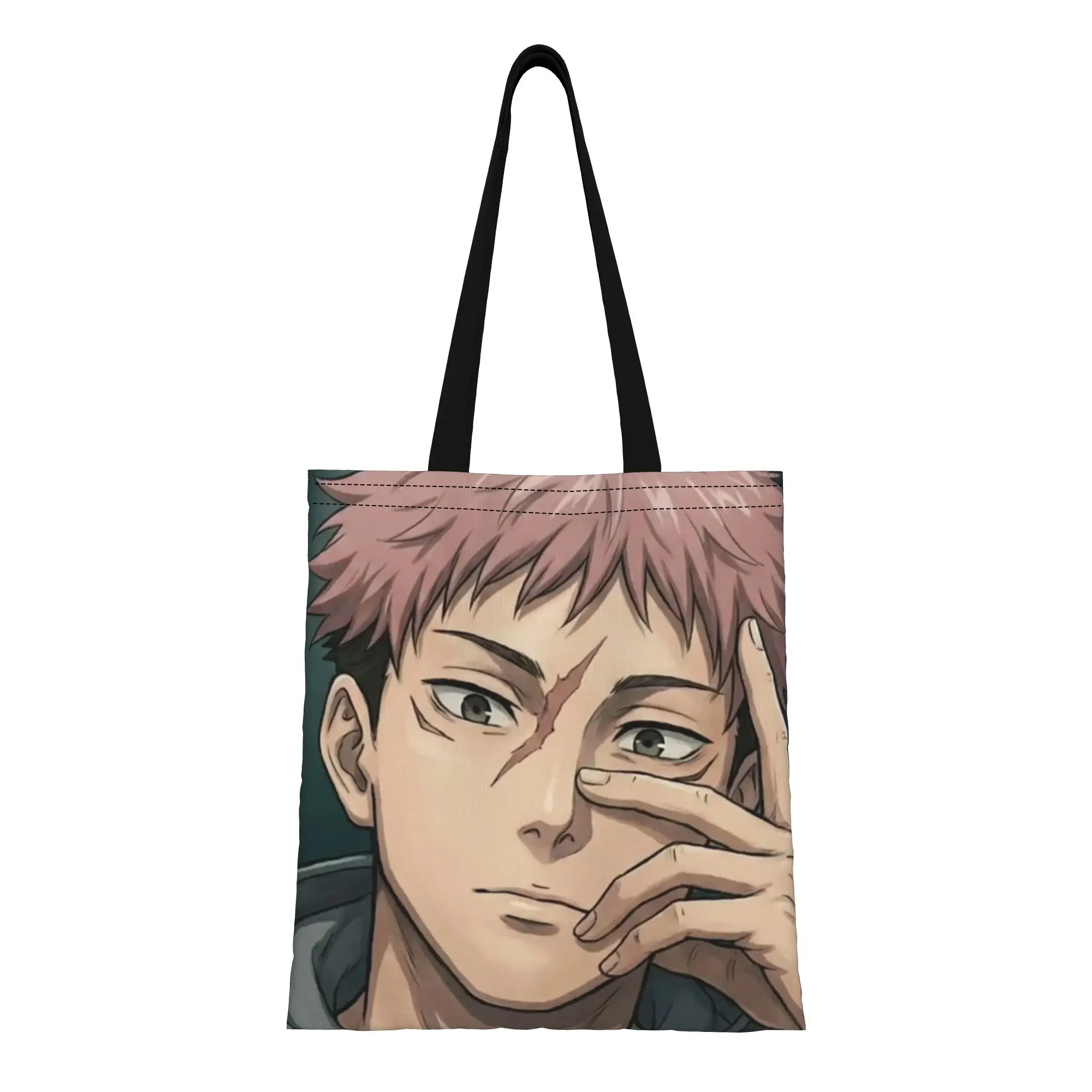 

Back to school season Yuji Itadori (3) Jujutsu Kaisen Canvas Tote Bag Perfect for Travel Women's Top-Handle Bags