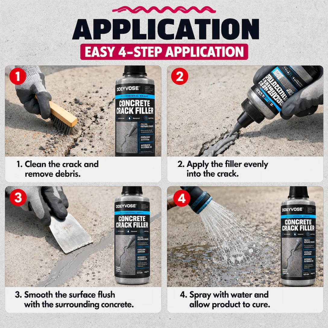 105g Bottle Water-based Potting Compound, Quick Dry Concrete Filler for Indoor Crack Repair