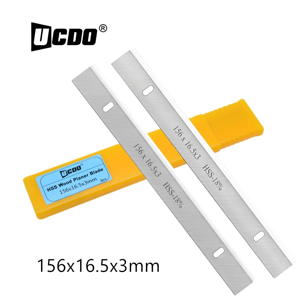 

UCDO 6" 2pcs 156x16.3x3mm HSS Thickness Planer Blade Wood Planer Knife for Woodworking Power Tools Accessories