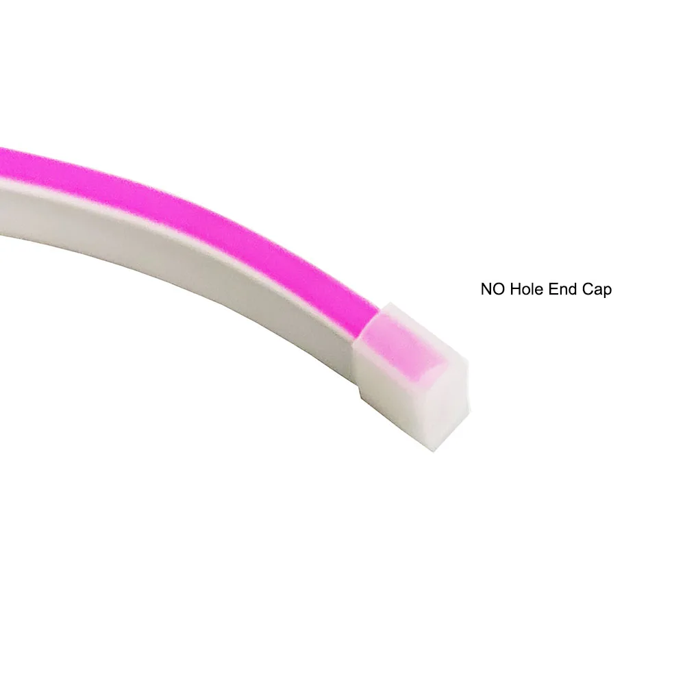 100 szt. Taśma neonowa 6x12mm zaślepka LED złącze z tworzywa ABS 5V 12V 24V wodoodporna taśma LED światło neonowe