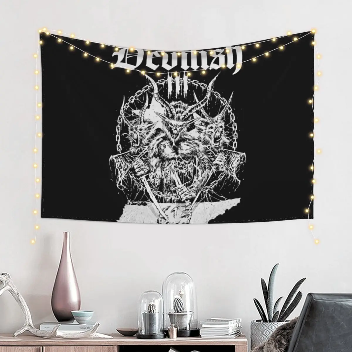 Under the Fence to the Witch's House We Go Tapestry Hanging Wall Wall Hangings Decoration Wall Hanging Decor Tapestry