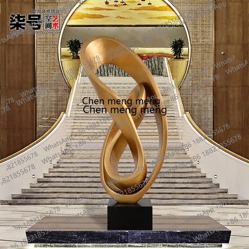 

X Abstract large-scale ornaments Hotel lobby floor-to-ceiling large-scale ornaments Sculpture soft decoration
