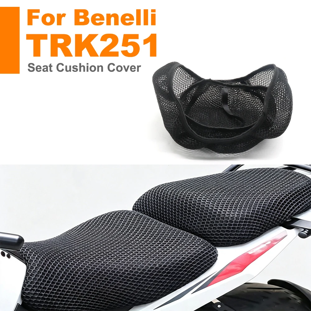 For Benelli TRK251 TRK 251 Motorcycle Accessories Sunscreen Breathable Seat Cover 3D Heat Insulation Net Seat Cover