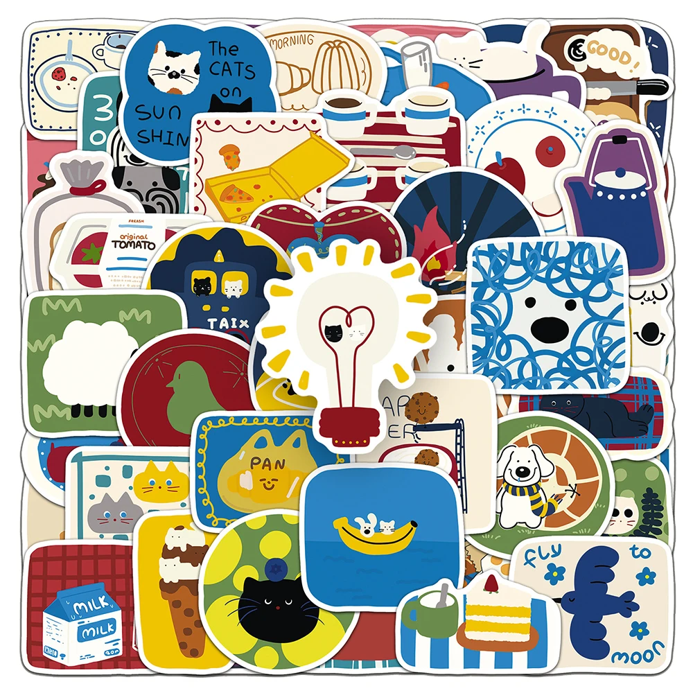 10/30/50pcs Funny Cute Painting Pattern Cartoon Stickers Kawaii Graffiti Sticker DIY Notebook Stationery Laptop Decoration Decal