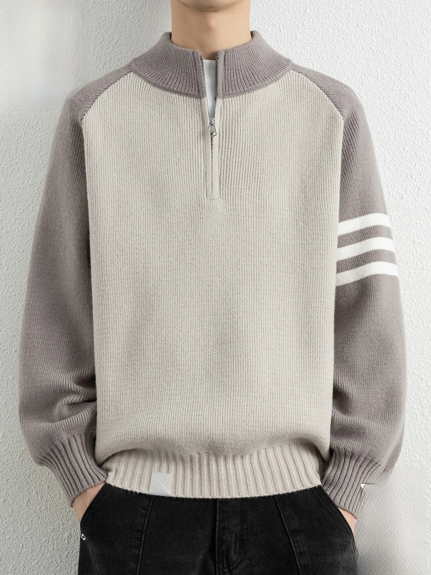 

Мужской теплый повседневный свободный свитер Paul Frank с молнией, в американском стиле, осенний, из мягкой полиэстеровой смеси, с длинным рукавом