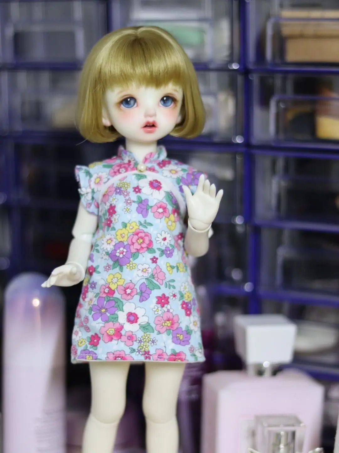 

BJD doll clothes for 1/4 1/5 1/6 size cute cheongsam skirt doll clothes 1/4 1/5 1/6 doll accessories (3 colors)