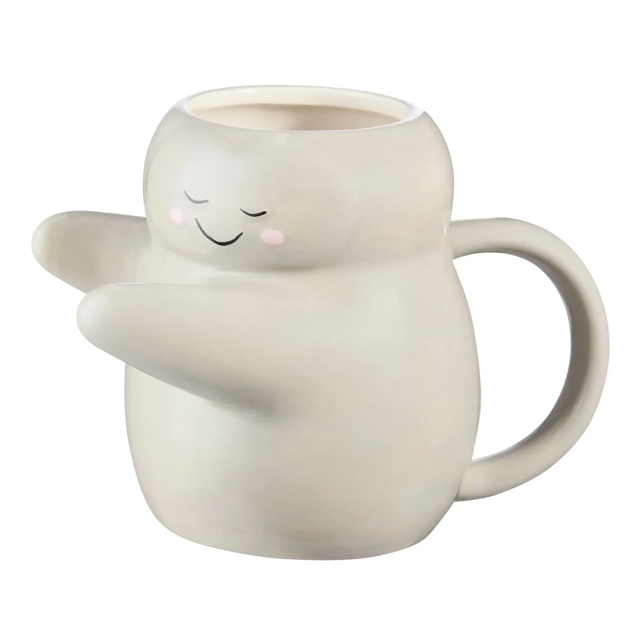 Mainstays 16 oz Gray Sculpted Hug Earthenware Mug