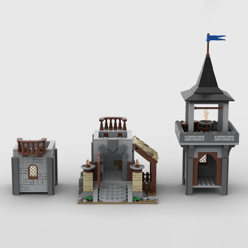 MOC- 201290   Brinquedos de construção retrô, torre de vigia medieval, bloco de construção, conjunto de tijolos, presentes criativos, alta qualidade, adultos, 627 peças