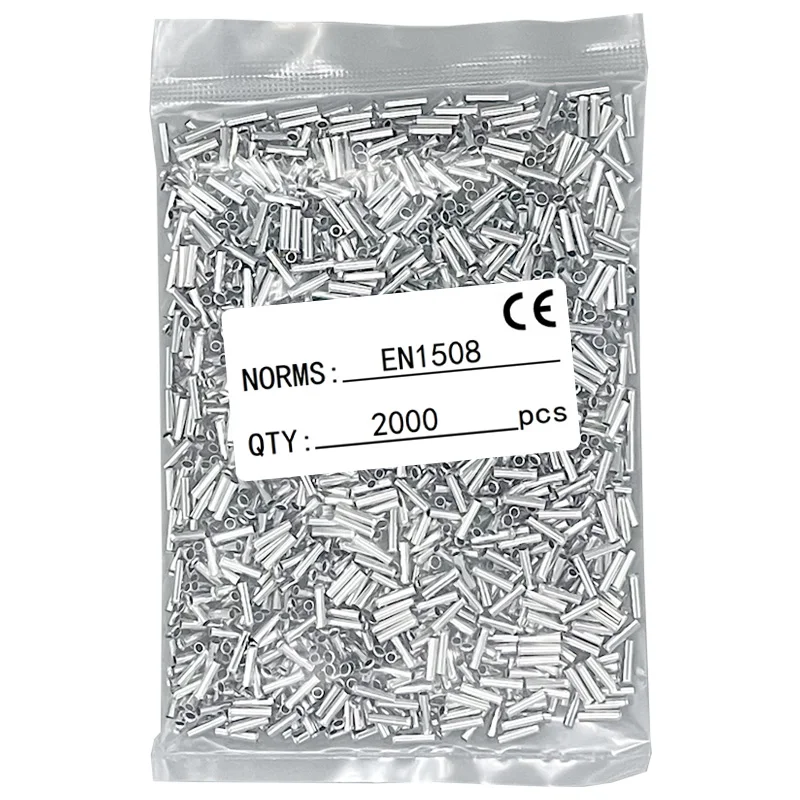 500–2000 Stück Kabelendklemmen aus reinem Kupfer, röhrenförmige Crimpklemmen EN0308 7508 1508 2508 4009 6012, nicht isolierte Kabelverbinder – Detail 8