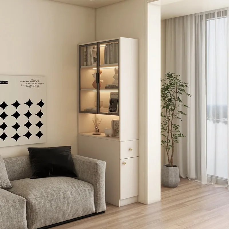 

Solid wood crevice storage cabinet, sofa side side cabinet, storage cabinet