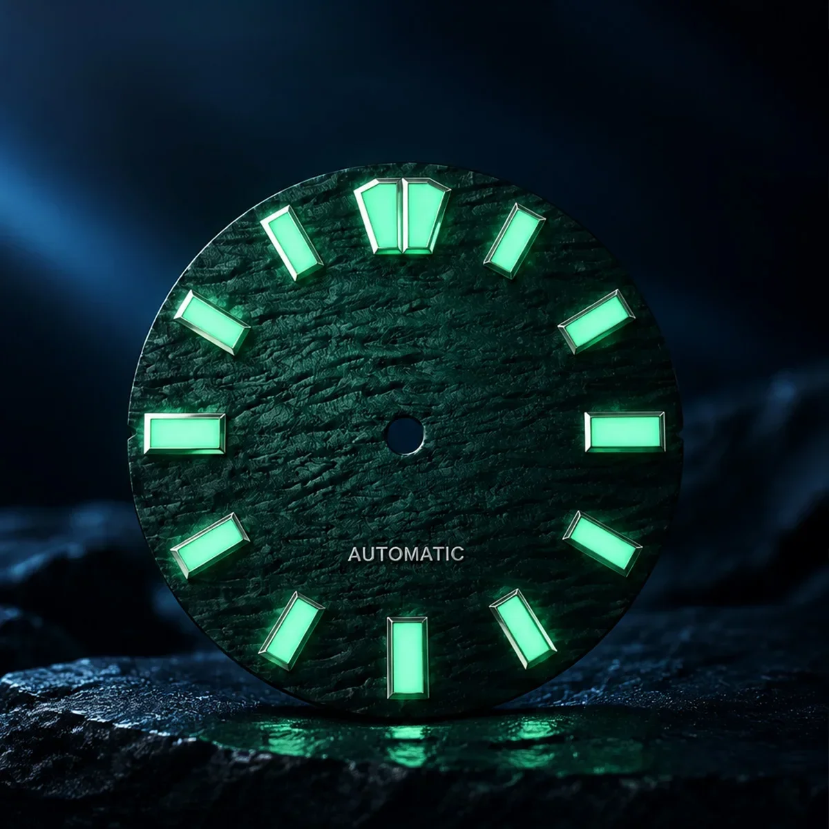 28.5mm Watch Face For NH35/34 4R35/34 Diver’s Ushio Pattern Watch Dial Green Lume No logo Automatic Movement Mod Parts