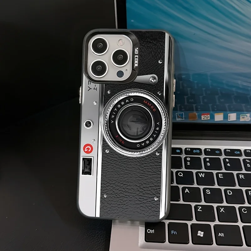 Custodia unica per iPhone 17 16, 15, 14, 13, 12, 11 Pro MaxPlus con design posteriore tergicristallo resistente alle cadute.